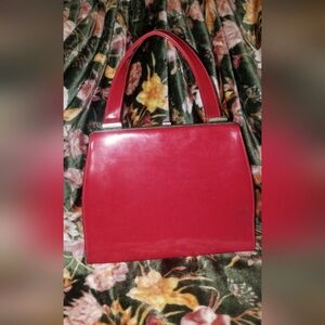Vintage Patent Red Handbag
